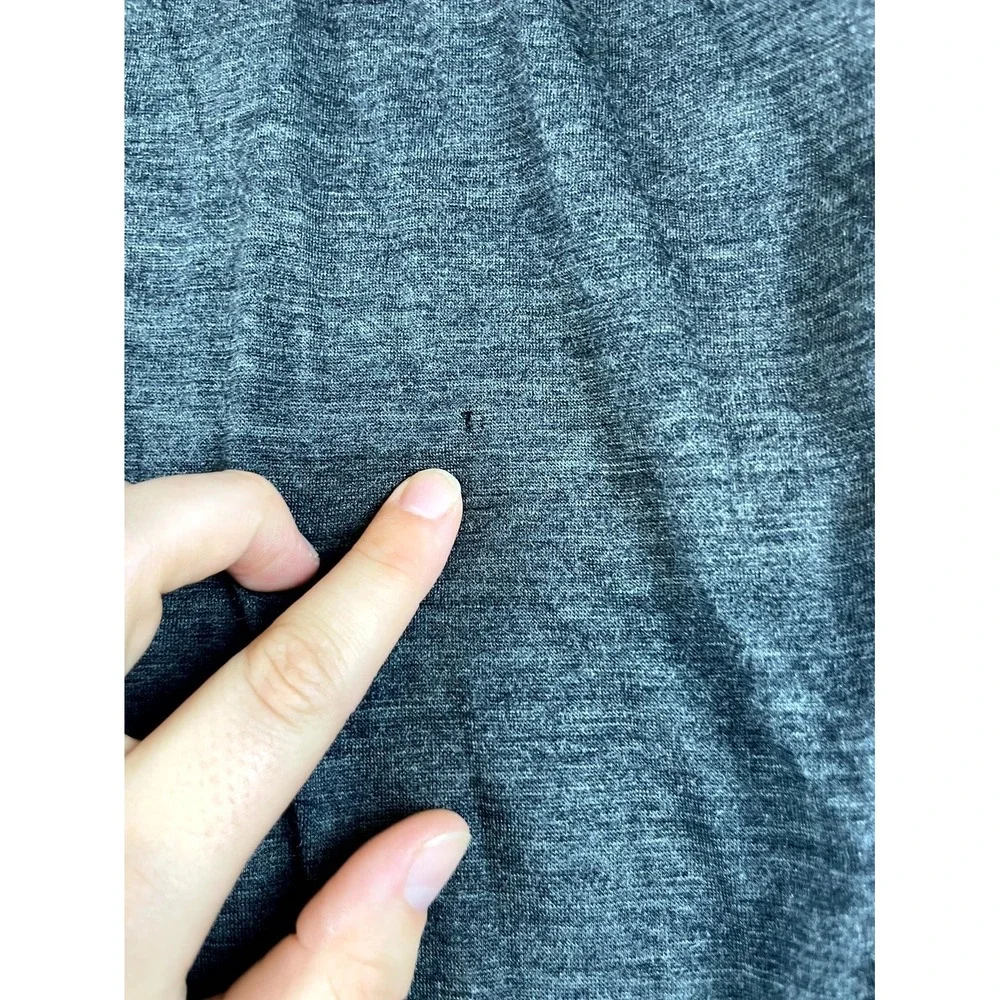 Nike Dri Fit Shirt Womens Small Heather Gray Long Sleeve Performance Wool Blend